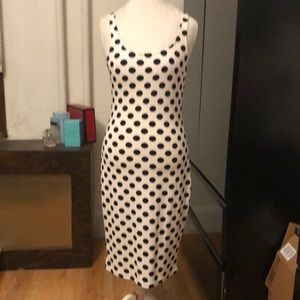SHEIN Black and White Polka Dot Dress